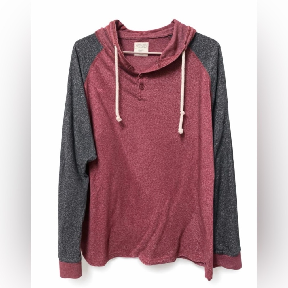 Men’s Henley Hoodie Size Large